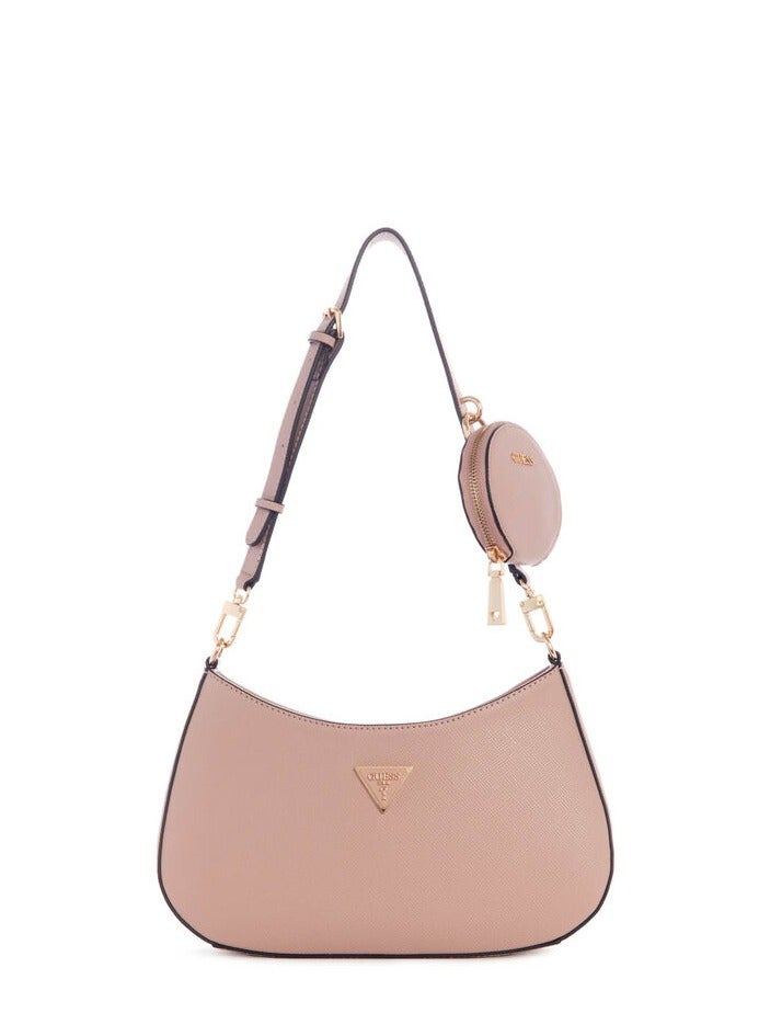 Guess Alexie Top Zip Beige Shoulder Bag for Women VG841618