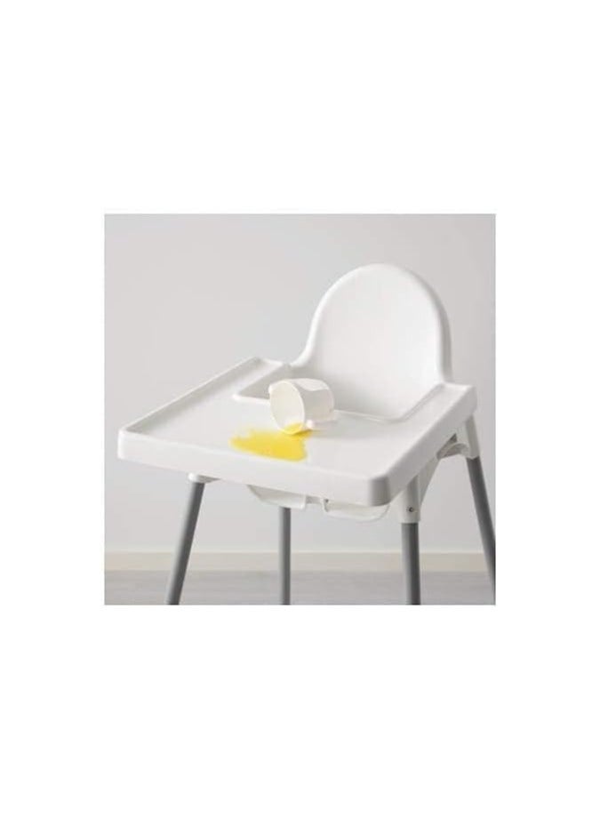 Adjustable High Chair With Tray And Safety Seat Belt For Children