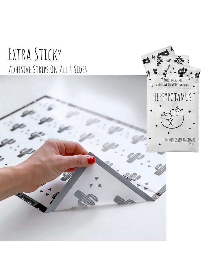Disposable Placemats Baby Pack Of 45 Bpa Free Table Toppers For Kids And Toddlers Extra Sticky Travel Mat For Restaurant (Cream/Sage/Blush)