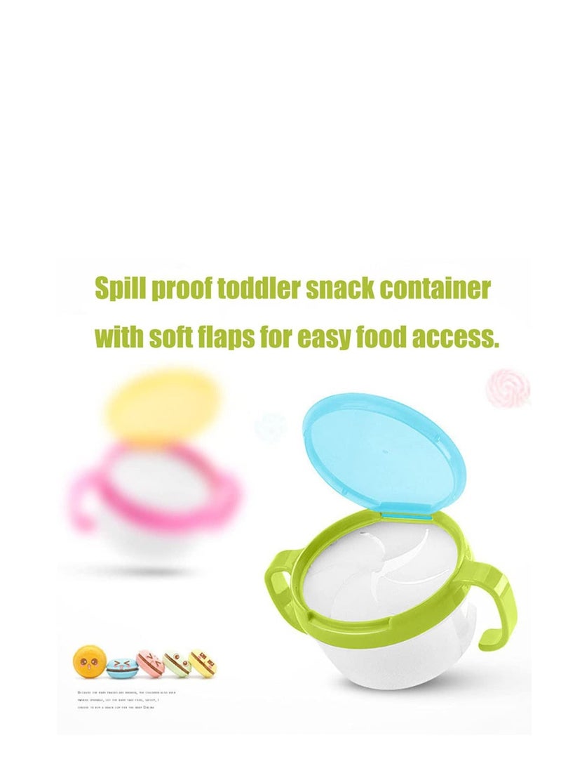 Snack Catcher Portable Spill-Proof Baby Snack Containers 2 Piece Set, Reusable Baby Snack Catchers with Travel Lid, Baby Food Storage Jars, Freezer & Microwave Safe