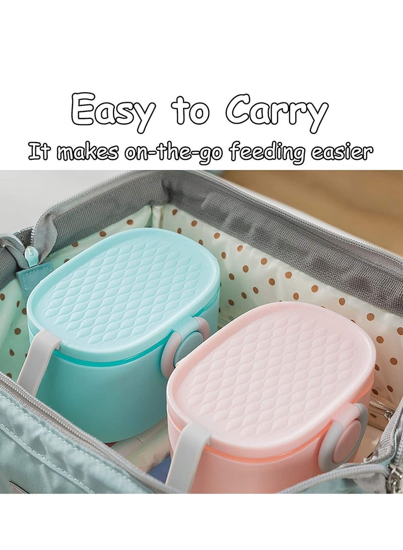 Baby Formula Dispenser Portable Milk Powder Dispenser Container with Carry Handle and Scoop for Home Travel Outdoor Activities with Baby Infant 500ml