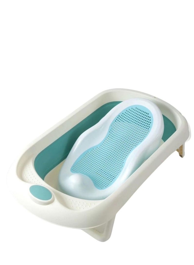 turtees® Portable toddler collapsible plastic foldable baby bathtub set