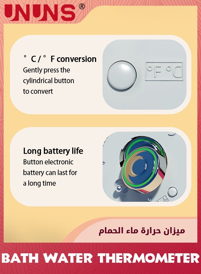 Baby Bath Thermometer,Flamingo Safety Thermometer,With Temperature Warning,Smart Accurate,Infant Bath Floating Toy,Pool Temperature Gauge For Hot Tub,Bathroom Safety Water Thermometer For Kids