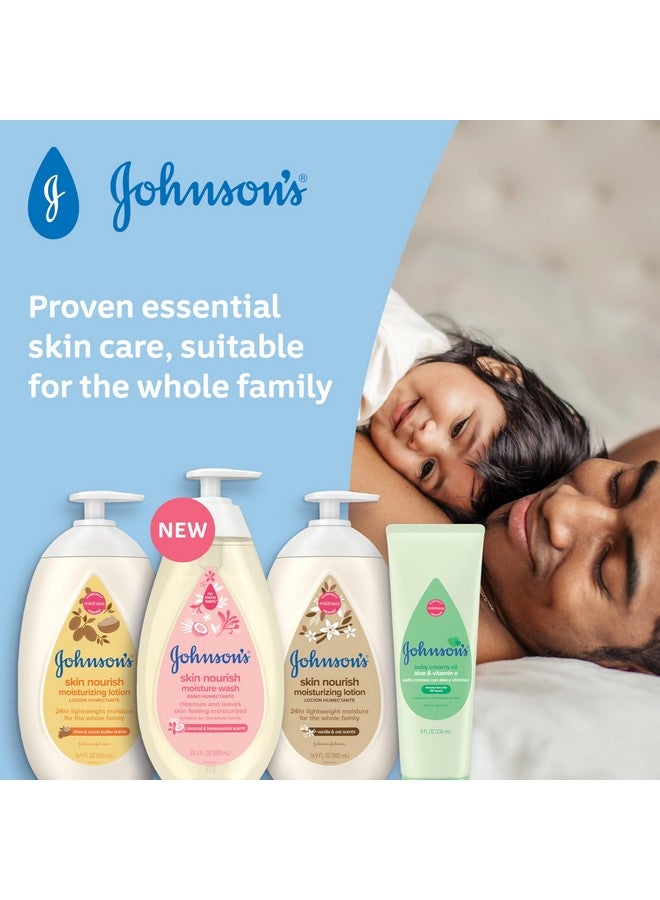 Skin Nourish Moisturizing Baby Lotion For Dry Skin With Shea & Cocoa Butter Scents Gentle & Lightweight Body Lotion For The Whole Family Hypoallergenic Dyefree 16.9 Fl. Oz