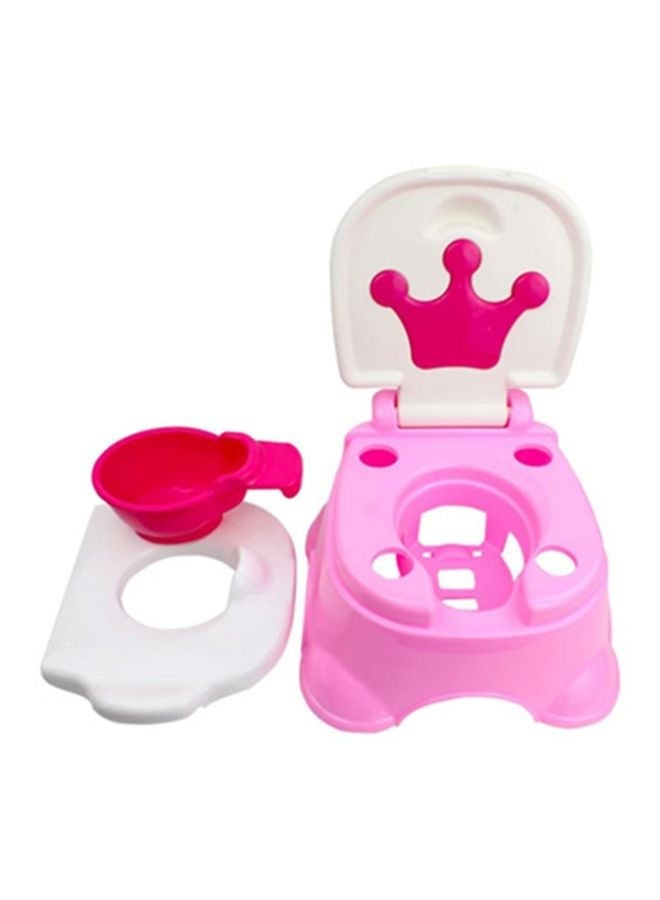 3-In-1 Royal Baby Potty Step Stool - Pink