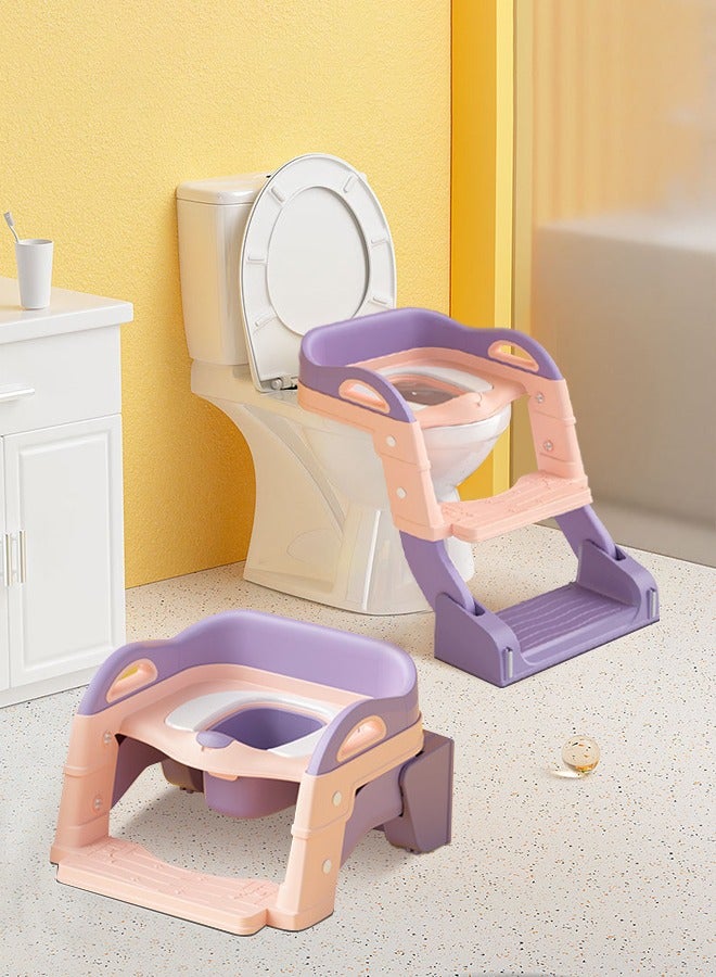 2-In-1 Baby Toilet Potty Training Seat With Step Stool Ladder