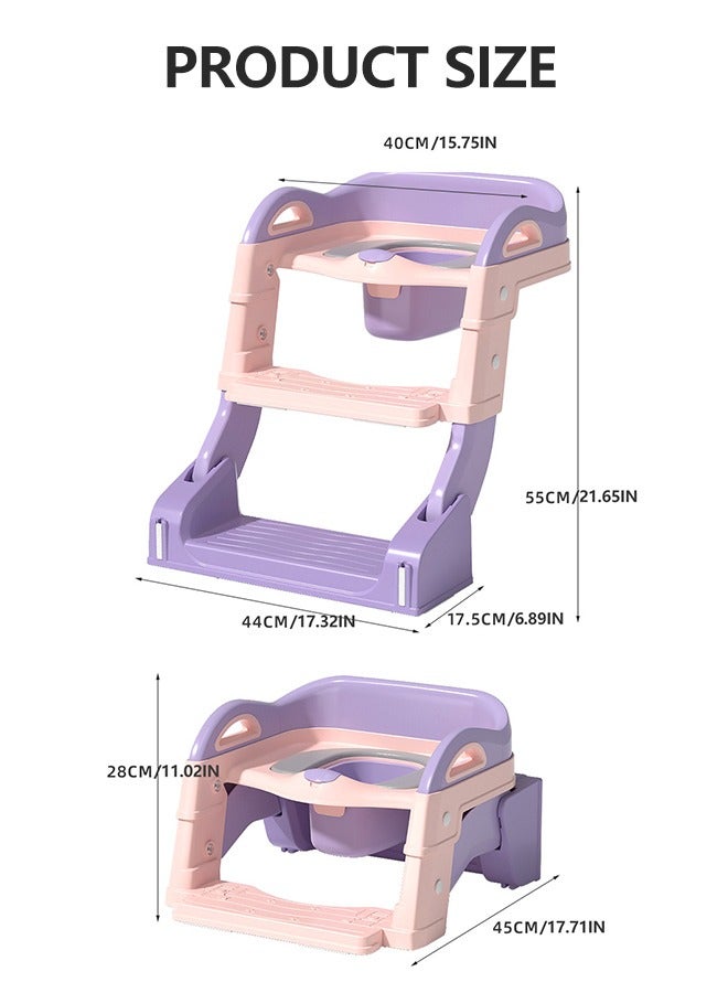 2-In-1 Baby Toilet Potty Training Seat With Step Stool Ladder