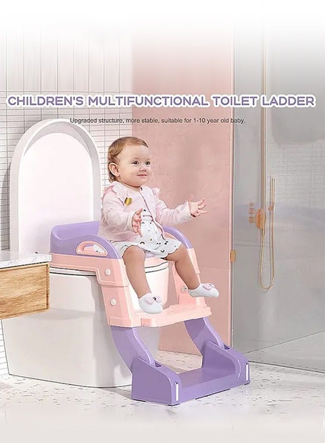 2-In-1 Baby Toilet Potty Training Seat With Step Stool Ladder