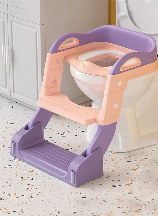 2-In-1 Baby Toilet Potty Training Seat With Step Stool Ladder