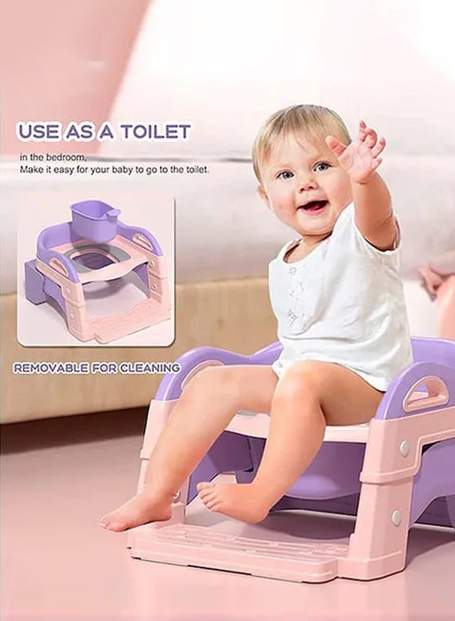 2-In-1 Baby Toilet Potty Training Seat With Step Stool Ladder