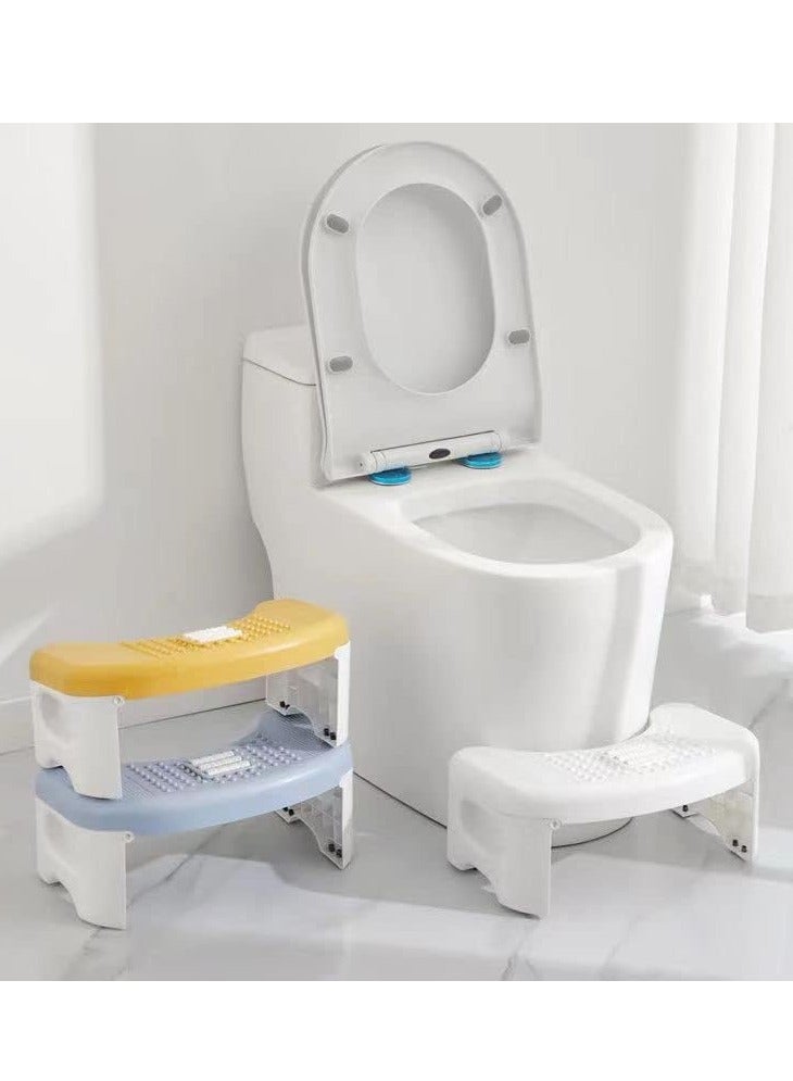 Bathroom Toilet Stool,Foldable Bathroom Foot Stool Toilet Potty Stool Non-Slip Feet Toilet Feet Stool, Squatty Potty Provides Better Bowel Movements for Children,adult,Pregnant Women,Elderly