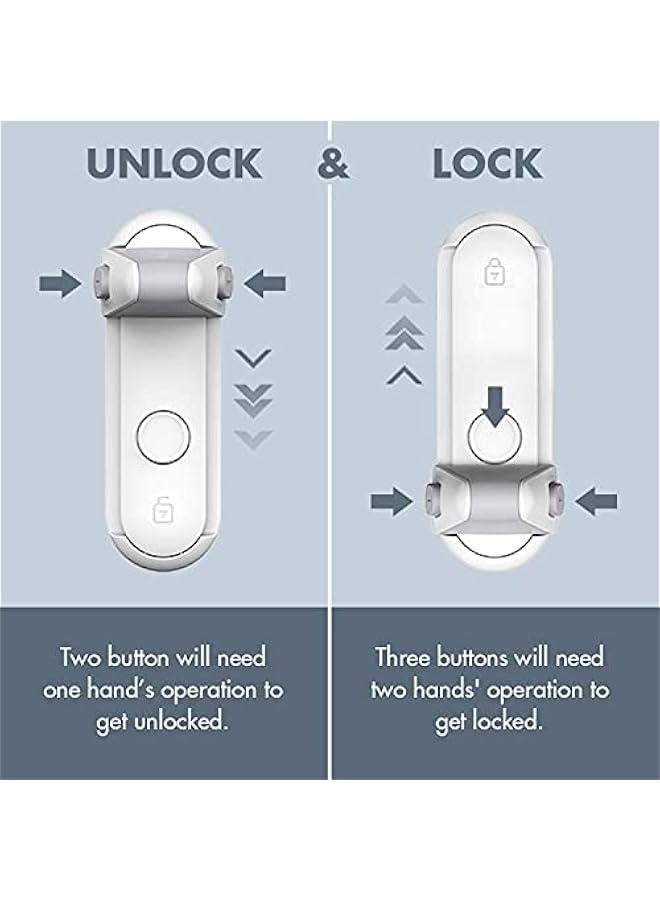 1 Piece Baby Proofing Door Handle Lock, White