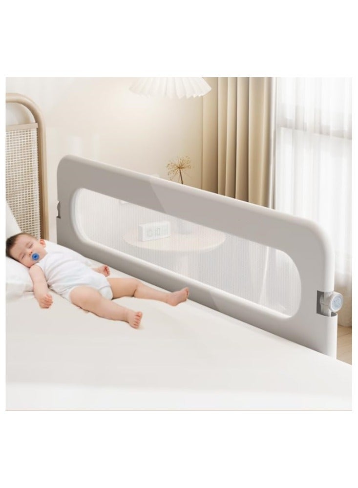 Guard Rail for kids,on Folding Crib Bed Guard Rail,Toddler Safety Protection Guard,Folding Anti-Fall Beds Mesh Guard Rail,180 °on Folding,2 Speed Adjustment,for Baby,Elderly,1.2m