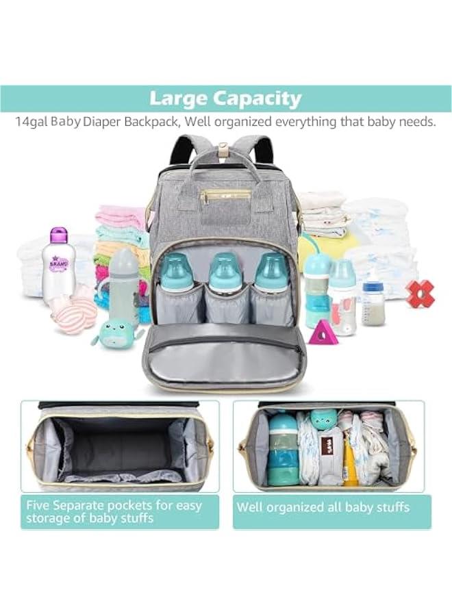 Oydas Diaper Bag Backpack With Changing Table