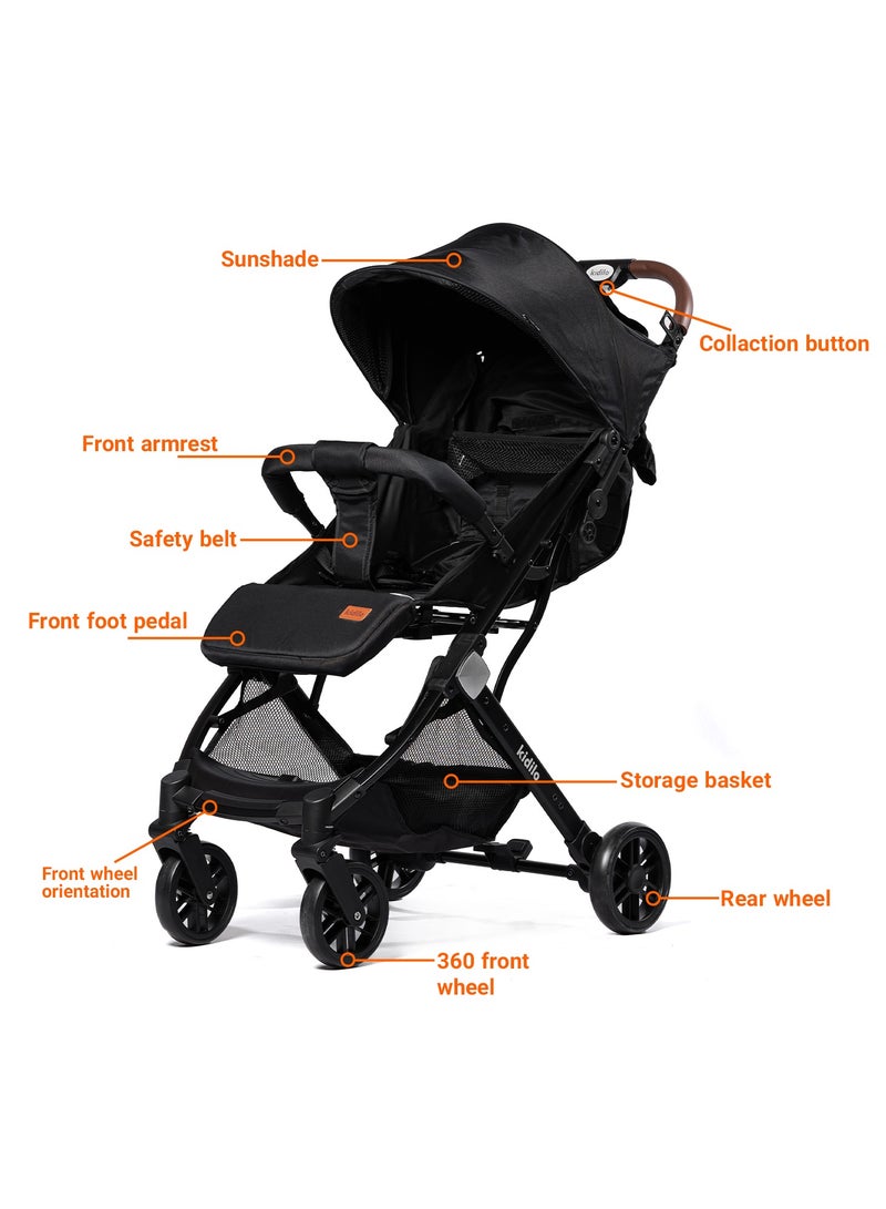 Premium Foldable Baby Stroller | Lightweight, Portable Design | Four-Wheel Stroller for Newborns and Infants