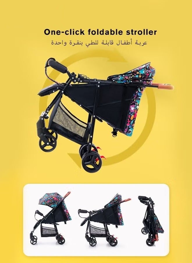 Baby Lightweight Strollers for Toddlers Kids, Infant Portable Travel Stroller With Compact Design, Quick Collect, Sit Lying, 5 Point Safety Harness and More