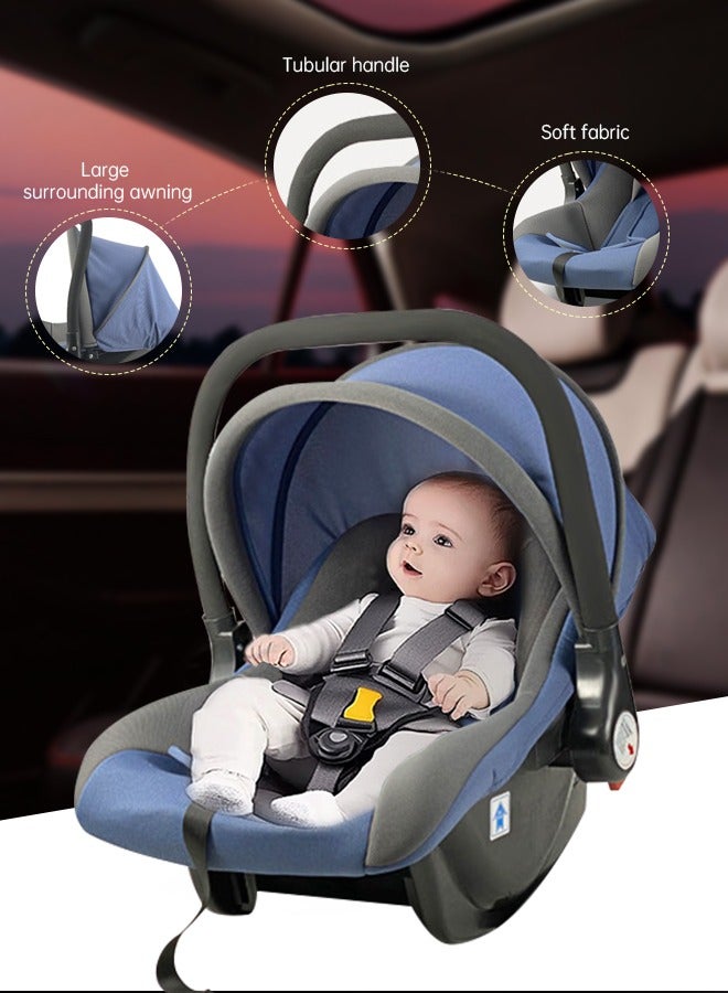 Baby Car Seat With Full Body Support Cushion Carrier Cot And Adjustable Canopy