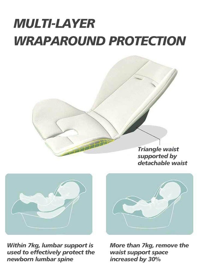 Baby Car Seat With Full Body Support Cushion Carrier Cot And Adjustable Canopy