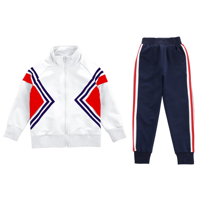 Kids School Uniform Set Spring Autumn White two-piece set (slightly defective, dyed, special treatment)