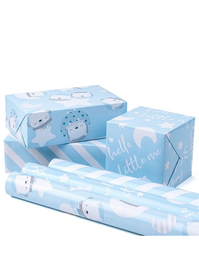 Wrapping Paper Rolls For Baby Shower Birthday Mini Roll 17 Inches X 10 Feet Per Roll Total Of 3 Rolls Baby Boy