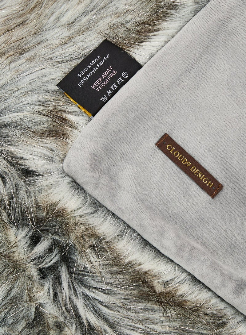 Morpheus Metallic Fur Throw