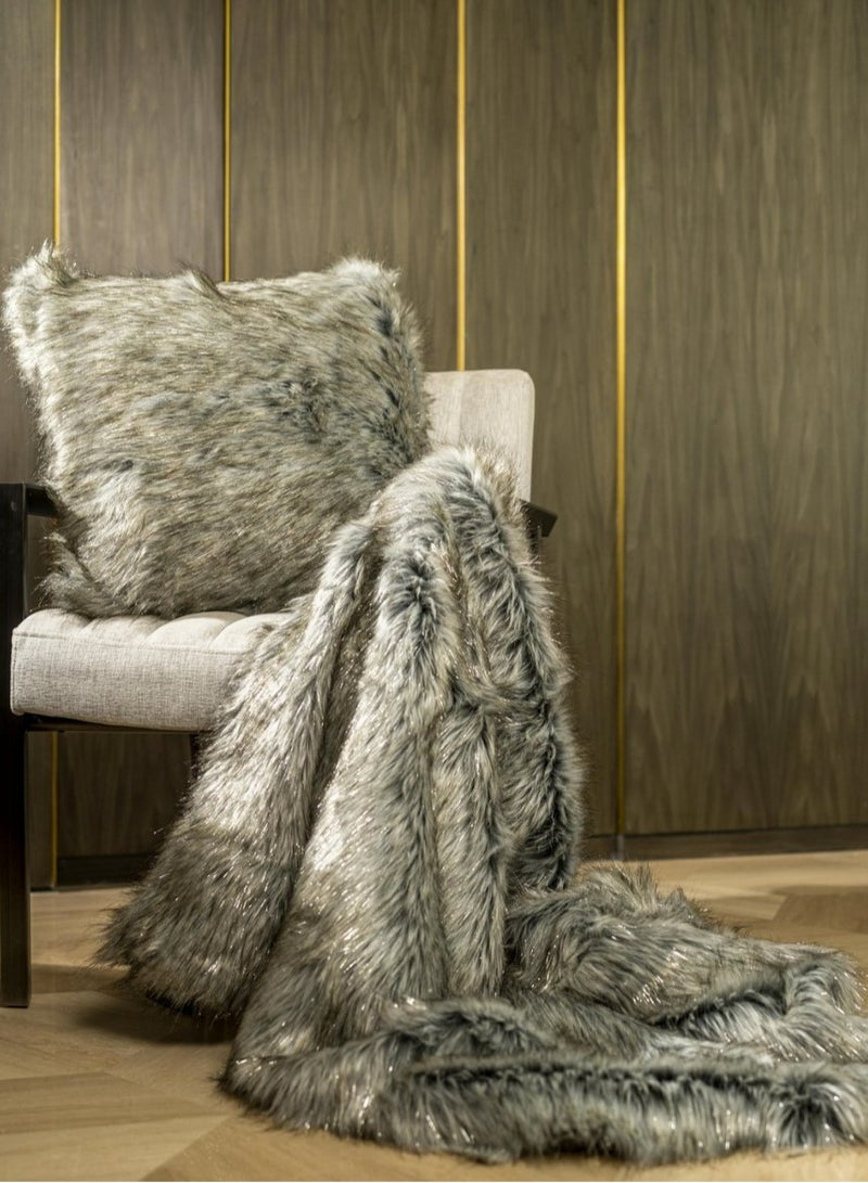 Morpheus Metallic Fur Throw