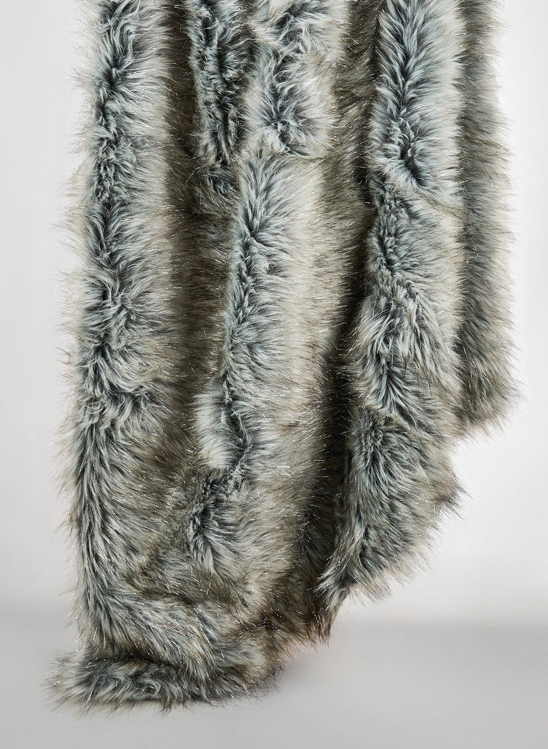 Morpheus Metallic Fur Throw