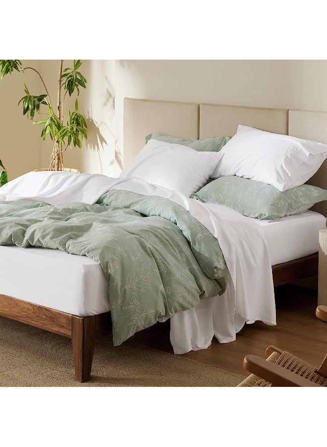 King Size Sheet Set, Cooling Sheets King, Rayon Derived from Bamboo, Deep Pocket Up to 16