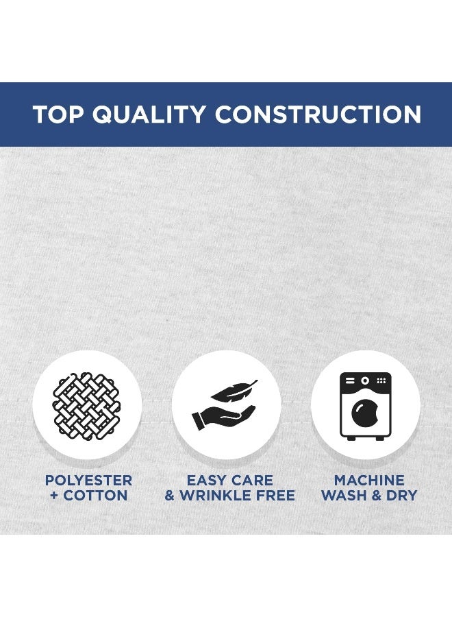ShopBedding Fitted Hospital Bed Sheets - Soft Knitted Jersey Sheet 4 Pack