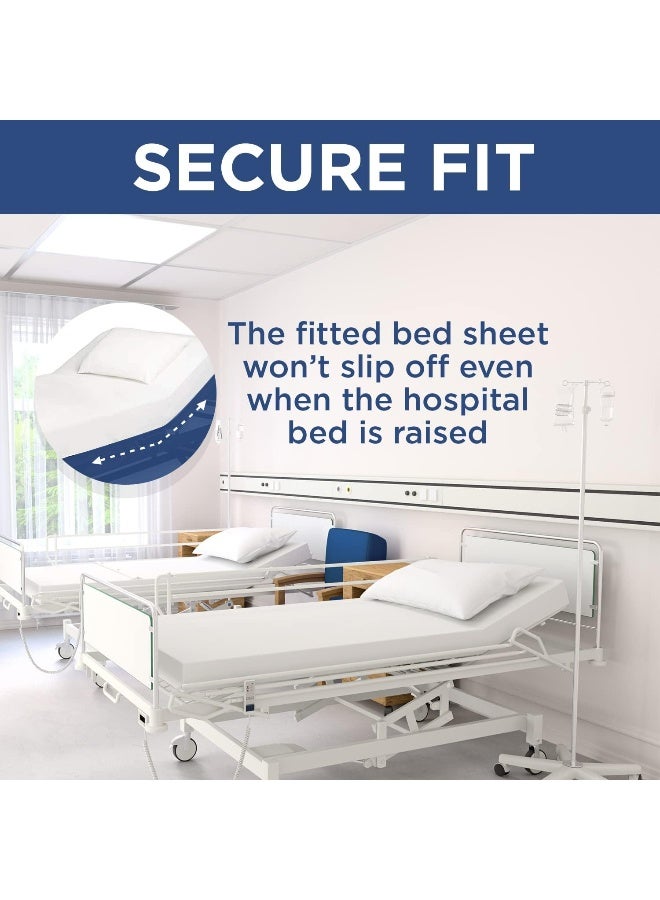 ShopBedding Fitted Hospital Bed Sheets - Soft Knitted Jersey Sheet 4 Pack