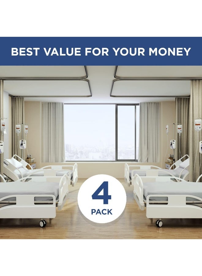 ShopBedding Fitted Hospital Bed Sheets - Soft Knitted Jersey Sheet 4 Pack