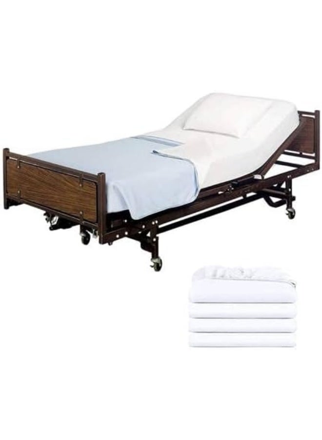 ShopBedding Fitted Hospital Bed Sheets - Soft Knitted Jersey Sheet 4 Pack
