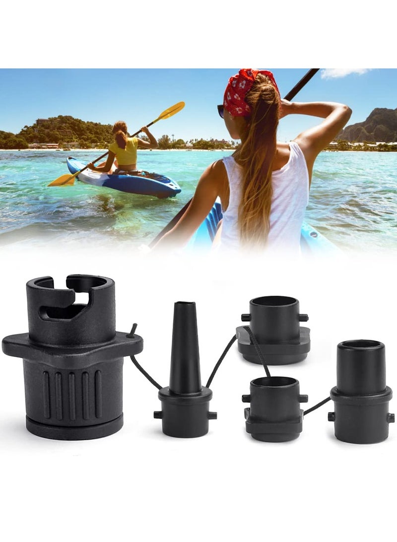 5 Pcs Inflatable Boat Air Pump Adaptors, Multifunctional Air Pump Converter Kit, Standard Conventional Air Pump for Kayak, Stand Up Paddle Board, Inflatable Bed, Inflatable Dinghy