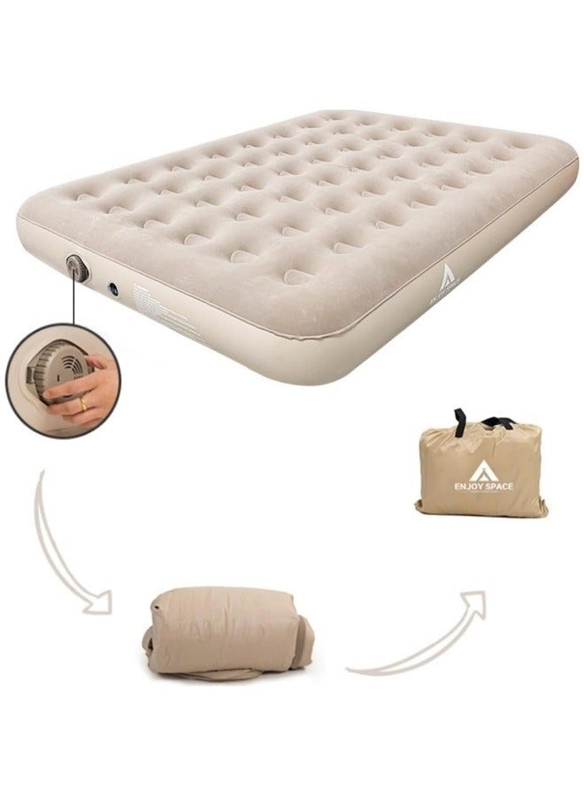 Inflatable Mattress,Camping Air Mattresses,Air Bed with Built in Pump,Twin Air Mattress,Portable Air Mattress,for Home Camping Travel (Single/190 * 99 * 25cm)