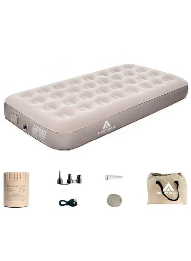 Inflatable Mattress,Camping Air Mattresses,Air Bed with Built in Pump,Twin Air Mattress,Portable Air Mattress,for Home Camping Travel (Single/190 * 99 * 25cm)