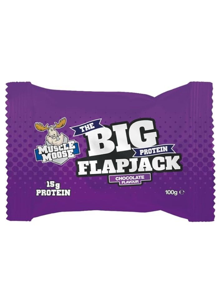 Muscle Moose Big Protein Flapjack 15g Protein (PACK OF 12, CHOCOLATE)