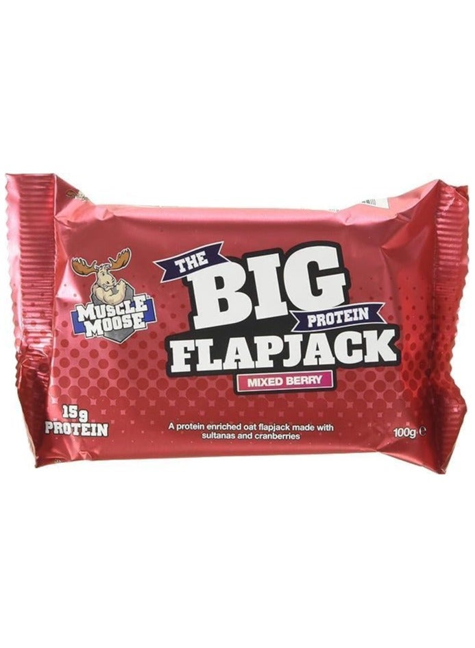 Muscle Moose Big Protein Flapjack 15g Protein (PACK OF 12, MIXED BERRY)