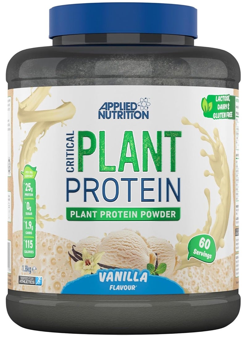 Critical Plant Vegan Protein Powder Vanilla Flavour 60 Servings 1.8 kg