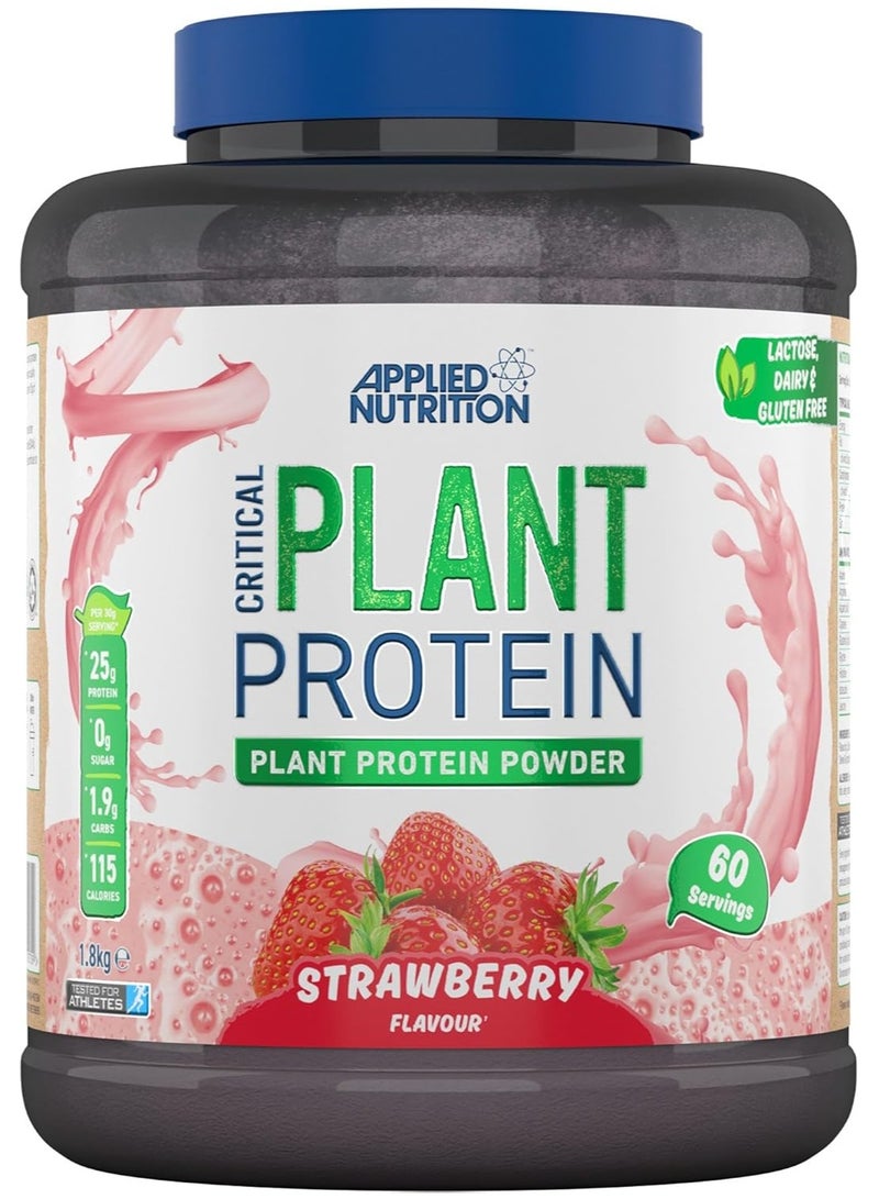 Critical Plant Vegan Protein Powder Strawberry Flavour 60 Servings 1.8 kg