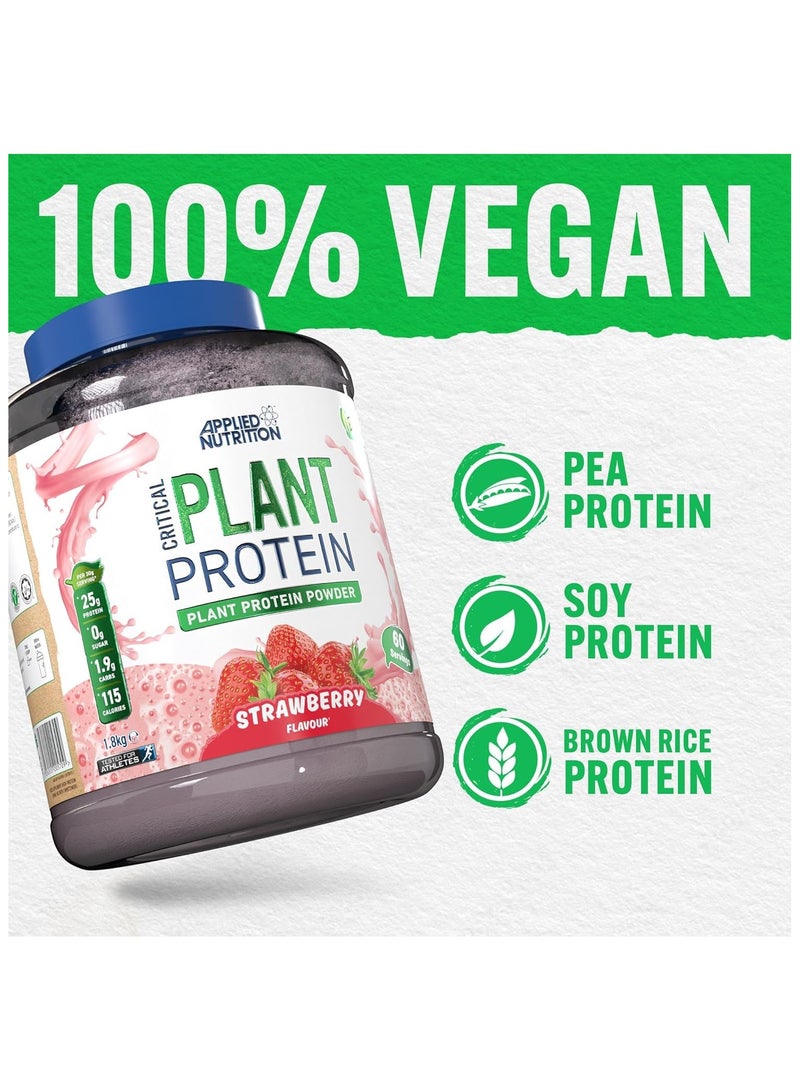 Critical Plant Vegan Protein Powder Strawberry Flavour 60 Servings 1.8 kg