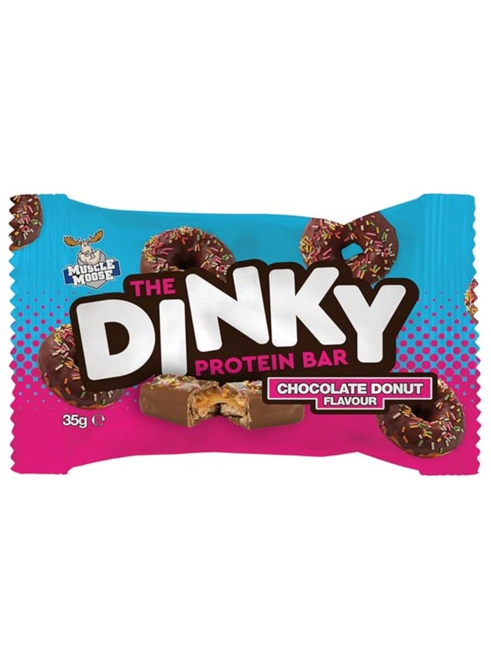 Muscle Moose Dinky Low Sugar Protein Bar, 11g Protein (PACK OF 12, CHOCOLATE DOUGHNUT)
