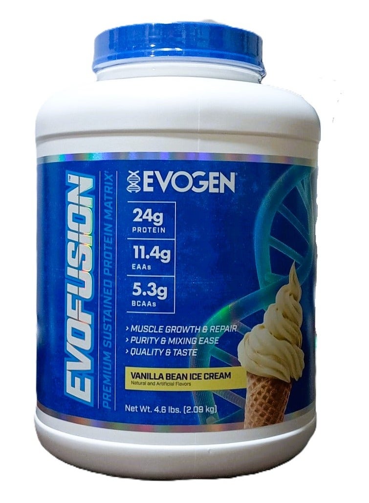 Evogen Evofusion 4.6 Lbs Vanilla Bean Ice Cream Flavor 60 Serving