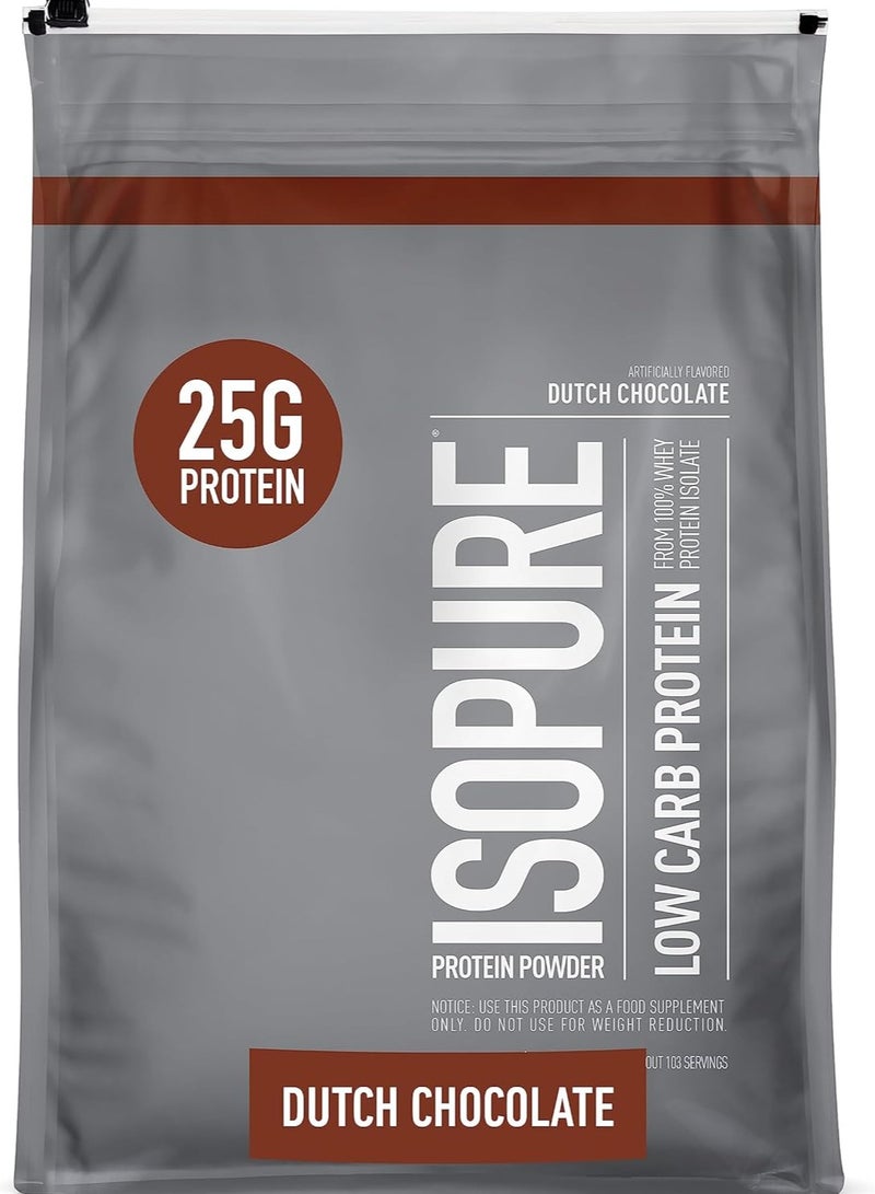 Isopure Zero Carb Protein Dutch Chocolate 7.5 LB 25 Grams Protein Per Scoop