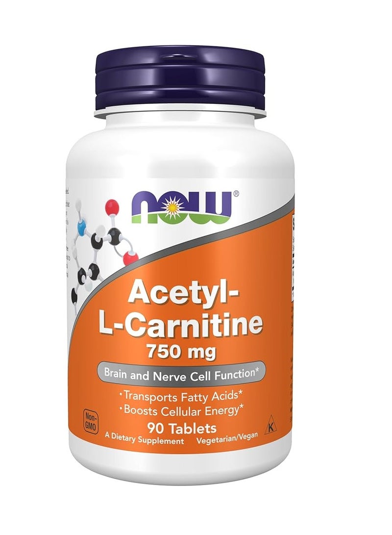 Now Acetyl L-Carn 750Mg Tab 90S