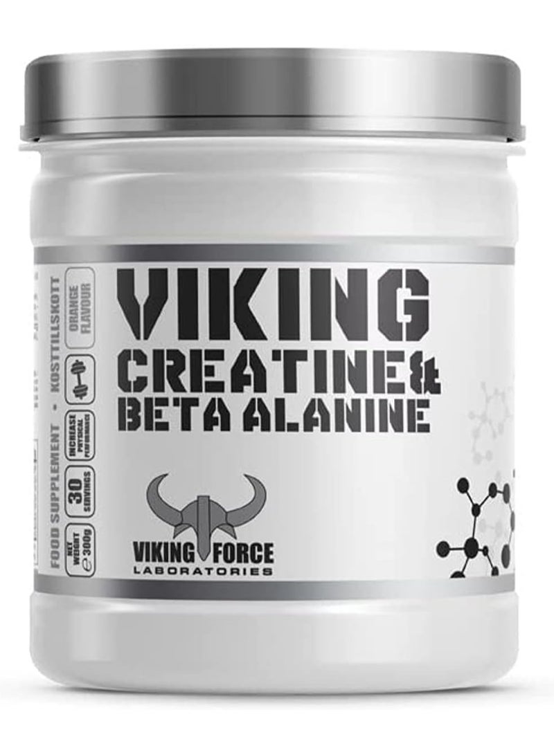 Viking Creatine and Beta Alanine Apple and Kiwi Flavor 300g 30 servings