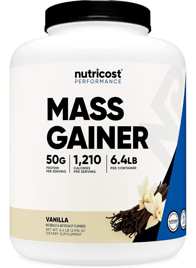 Mass Gainer Supplement Vanilla Flavor, 64 Lbs, 50 Grams Protein And 240 Grams Carbohydrates Per Serving - Non-Gmo And Gluten Free