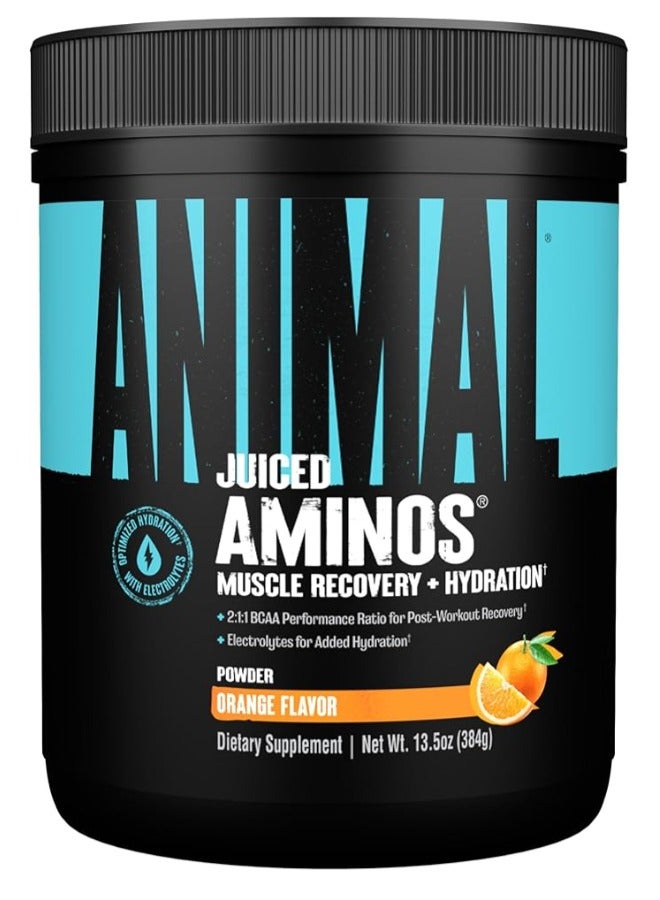 Animal Juiced Aminos - 6g BCAA/EAA Matrix plus 4g Amino Acid Blend for Recovery and Improved Performance, Orange Flavor - 30 Servings