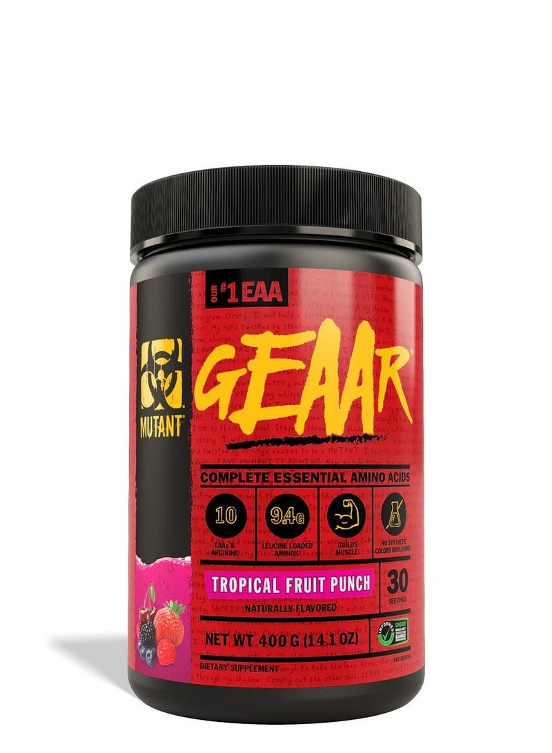 Mutant, Geaar, Amino Acid, Tropical Fruit Punch, 400g, 30 Servings