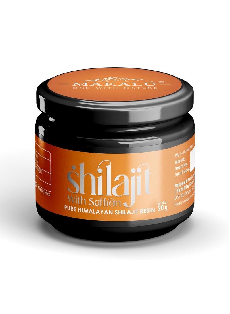 Shilajit With Saffron Pure Himalayan Shilajit Resin 20 g