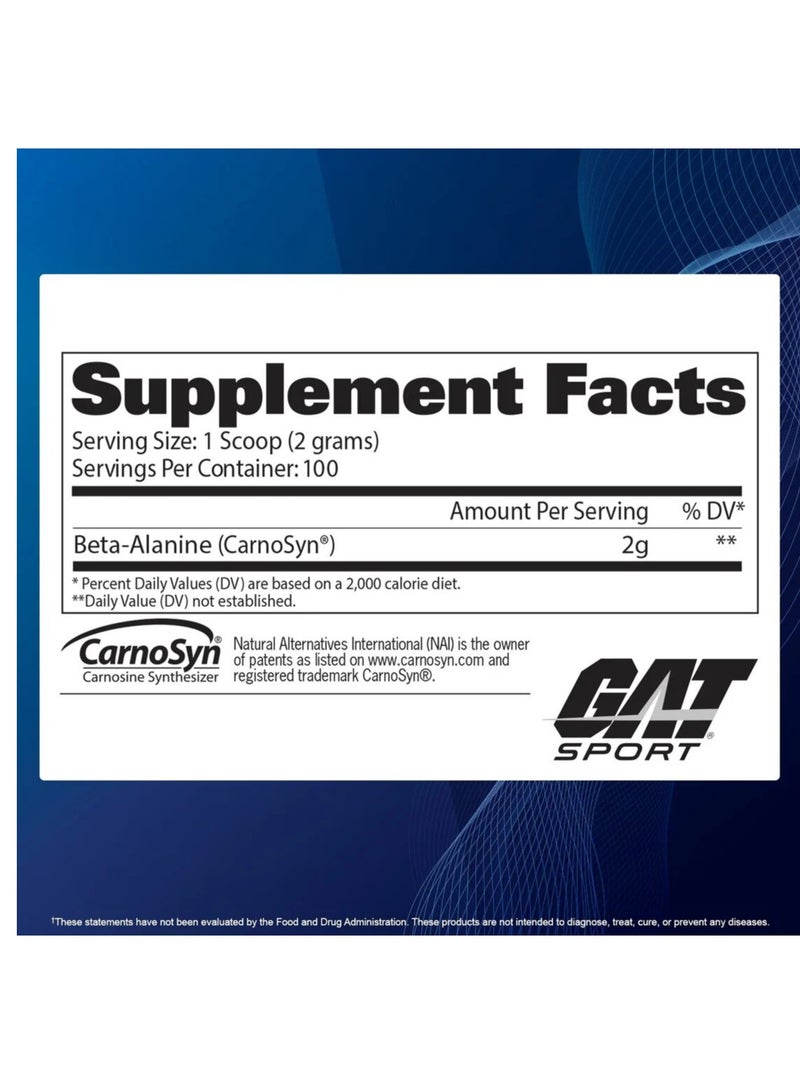 Gat Sport, Beta Alanine, 200g, 100 SV